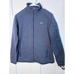 Patagonia Women's Heathered Blue Zip-Up Sweater